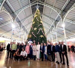 Encendido de luces de Navidad del Mercado de Colón
